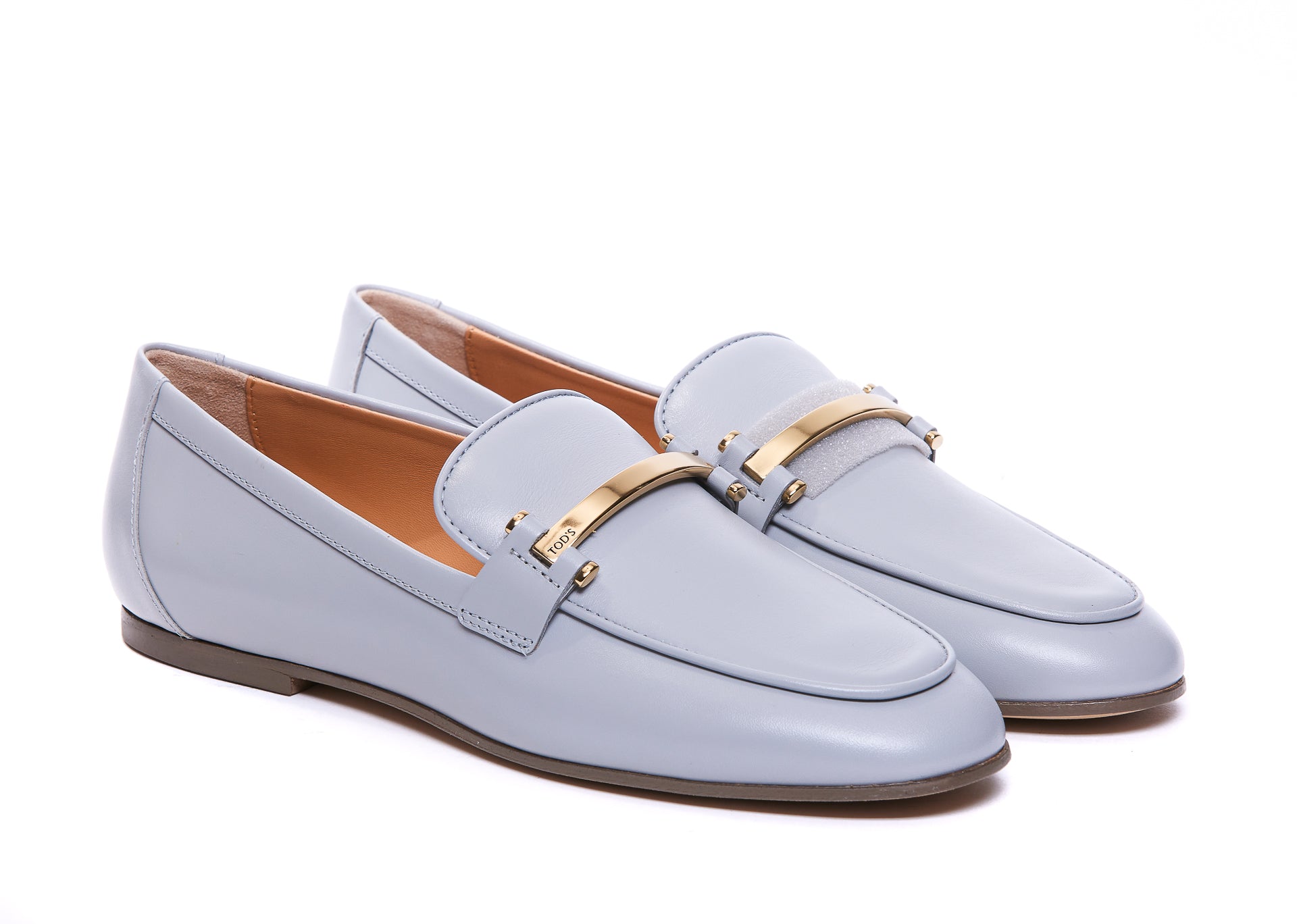 Tods Flat Shoes Blue Leather
