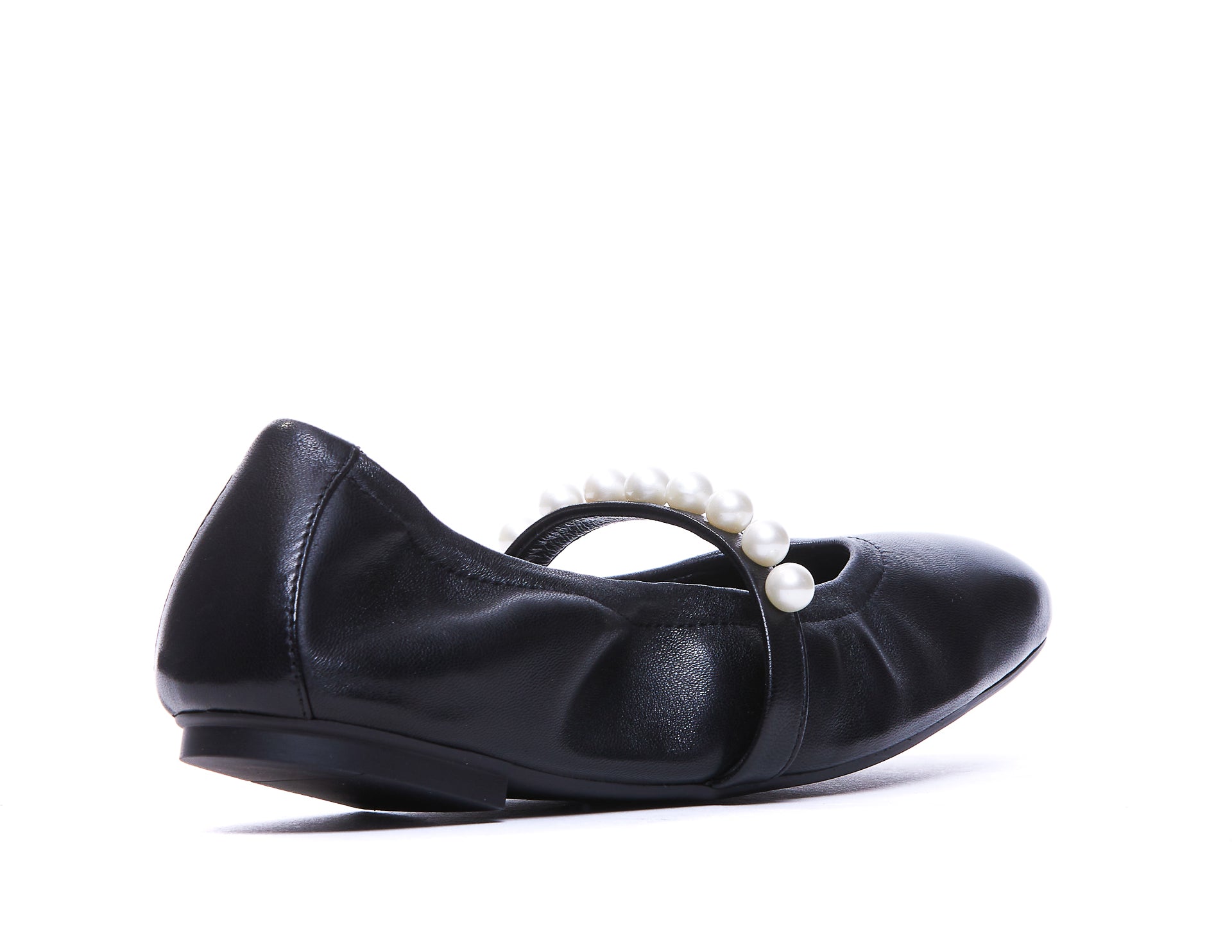 Stuart Weitzman Flat Shoes Black Leather