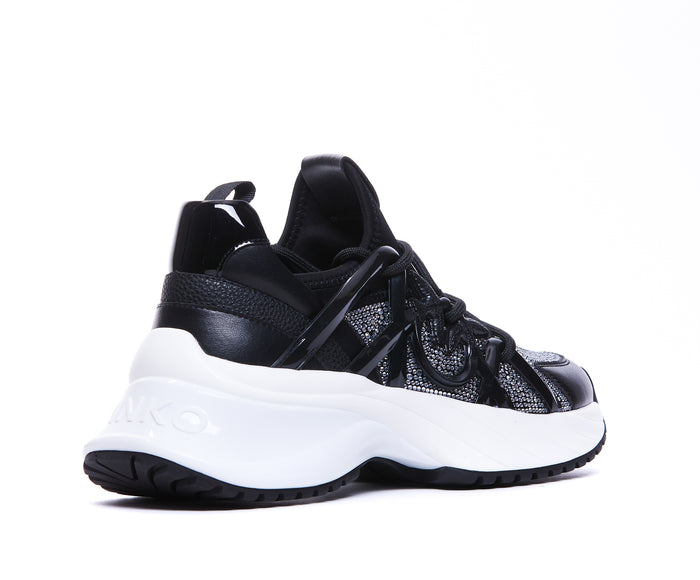 Pinko Sneakers Black Rubber Fabric