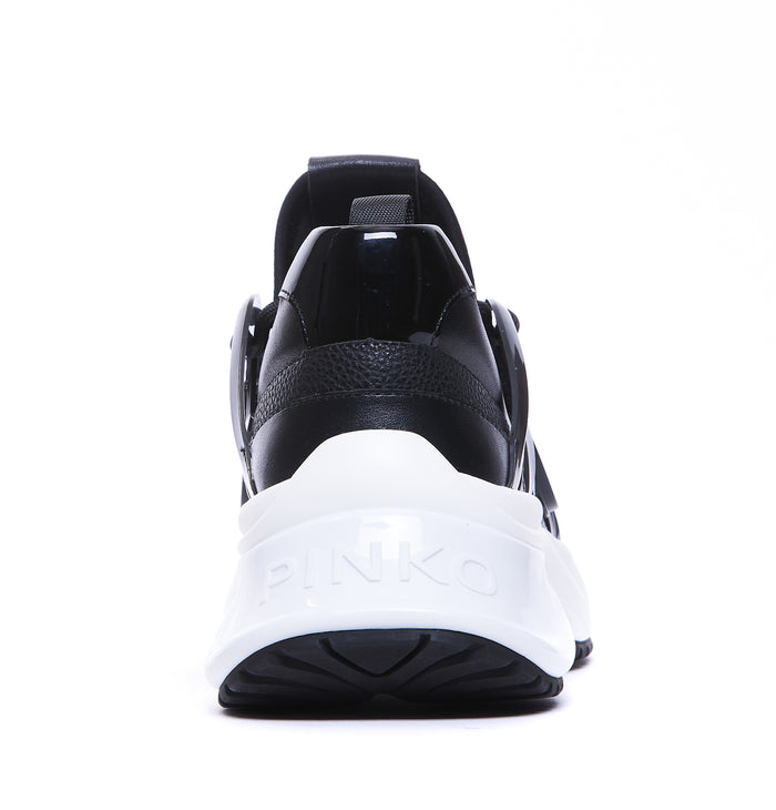 Pinko Sneakers Black Rubber Fabric
