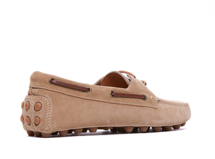 Tods Flat Shoes Beige Suede