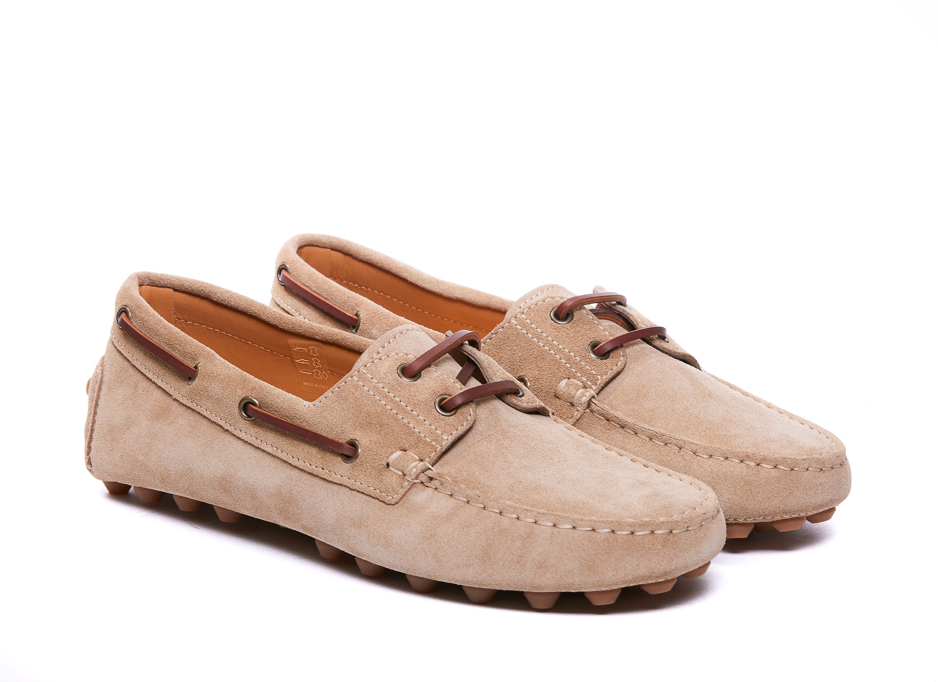 Tods Flat Shoes Beige Suede