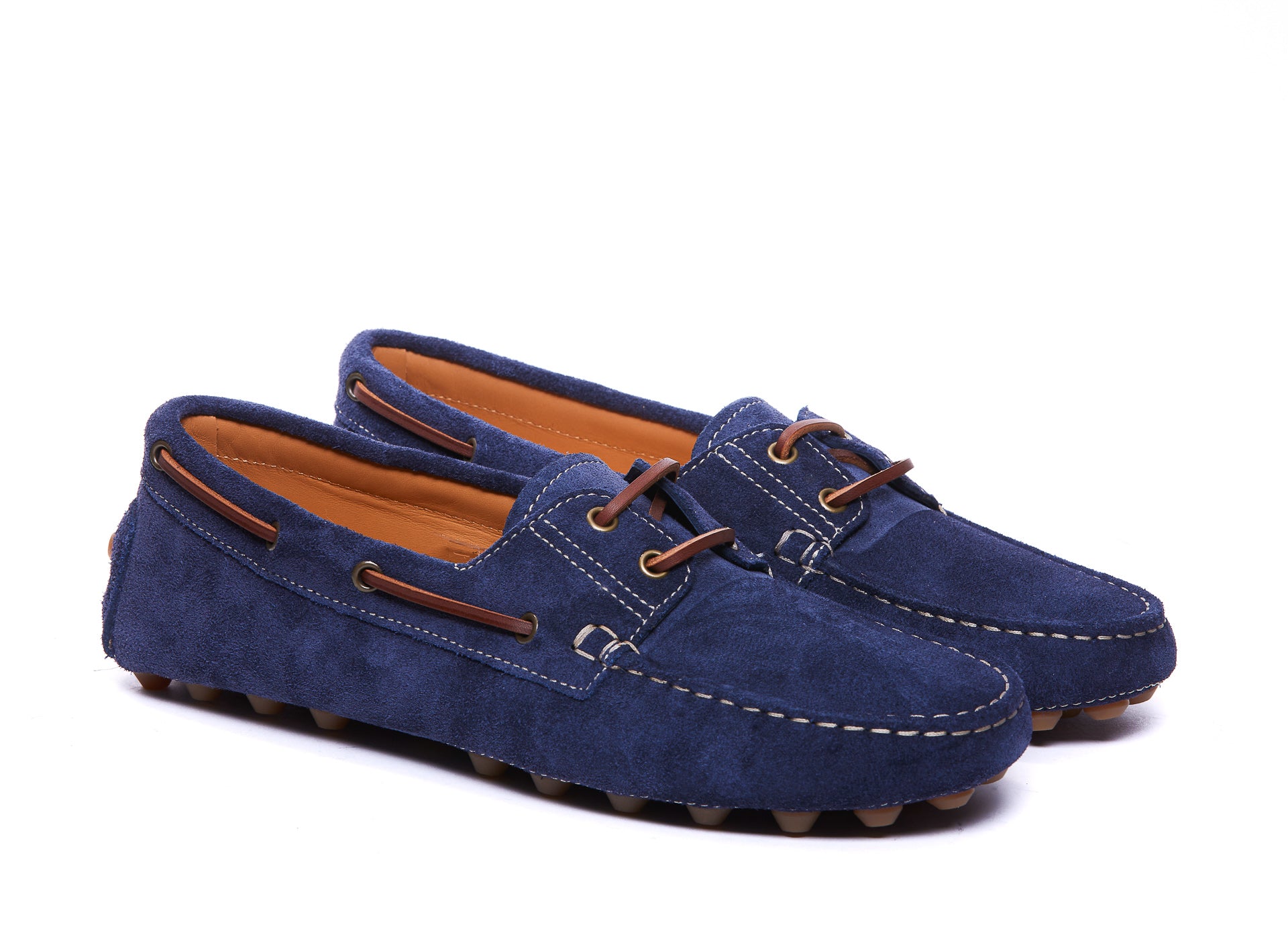 Tods Flat Shoes Blue Suede