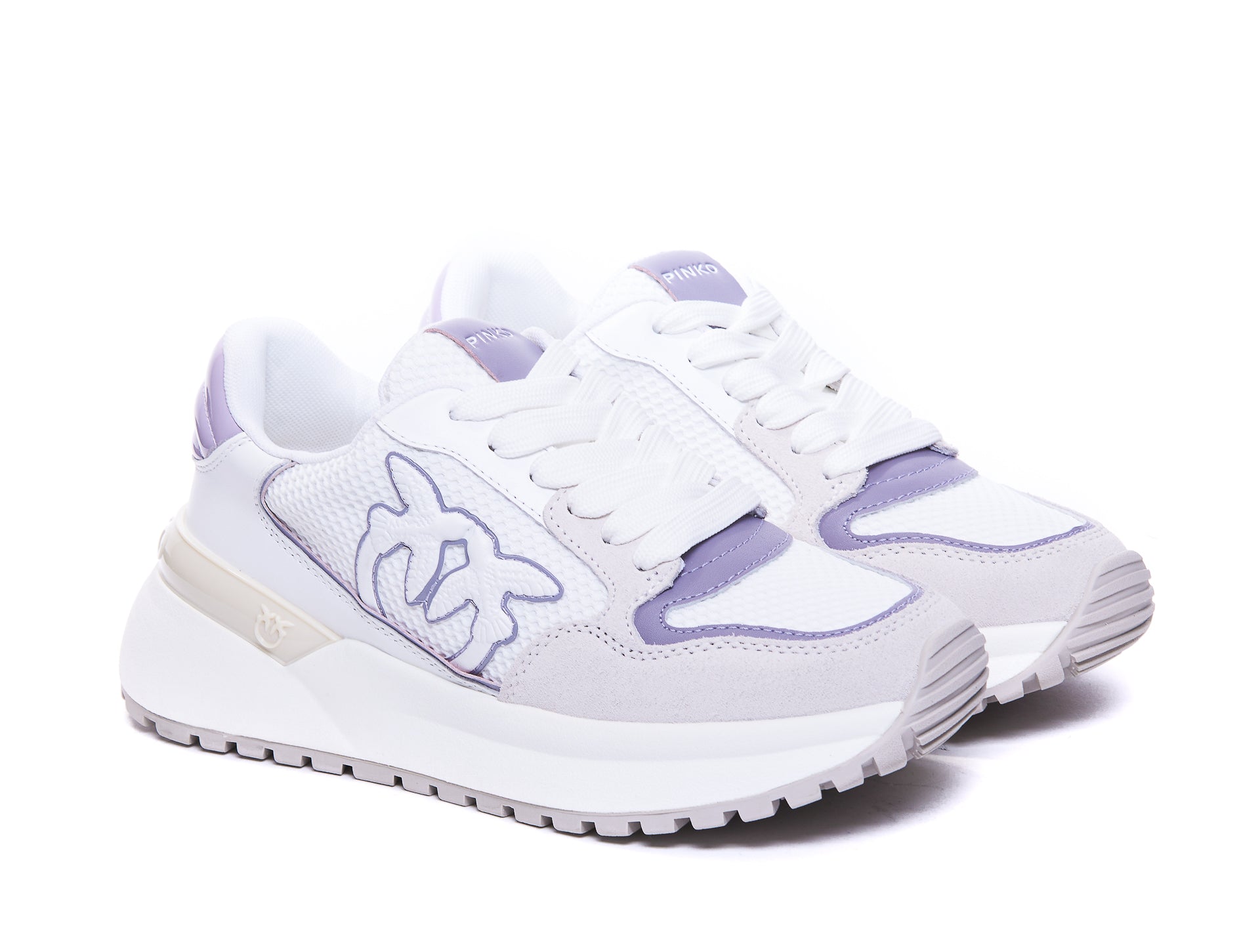 Pinko Sneakers White Leather And Suede