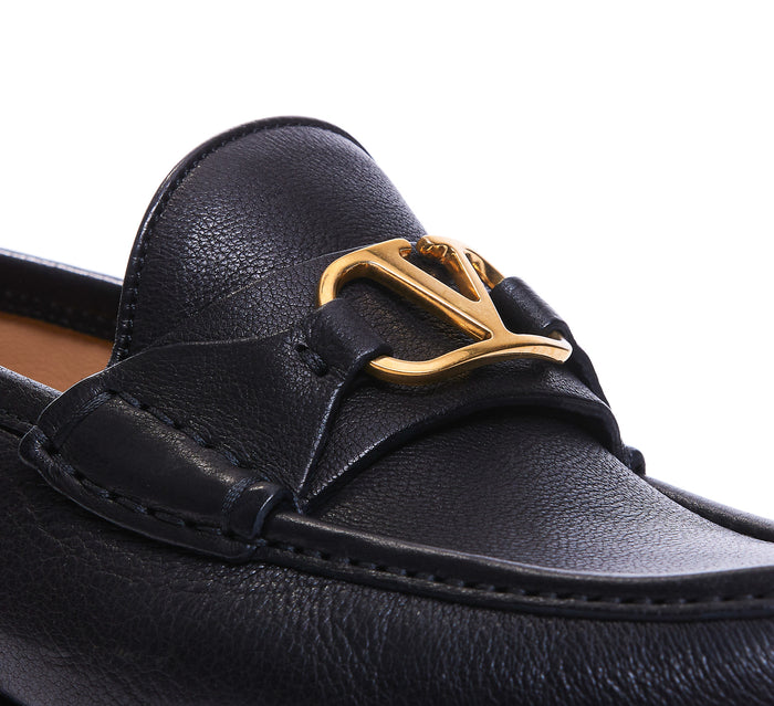 Valentino Garavani Flat Shoes Black Leather