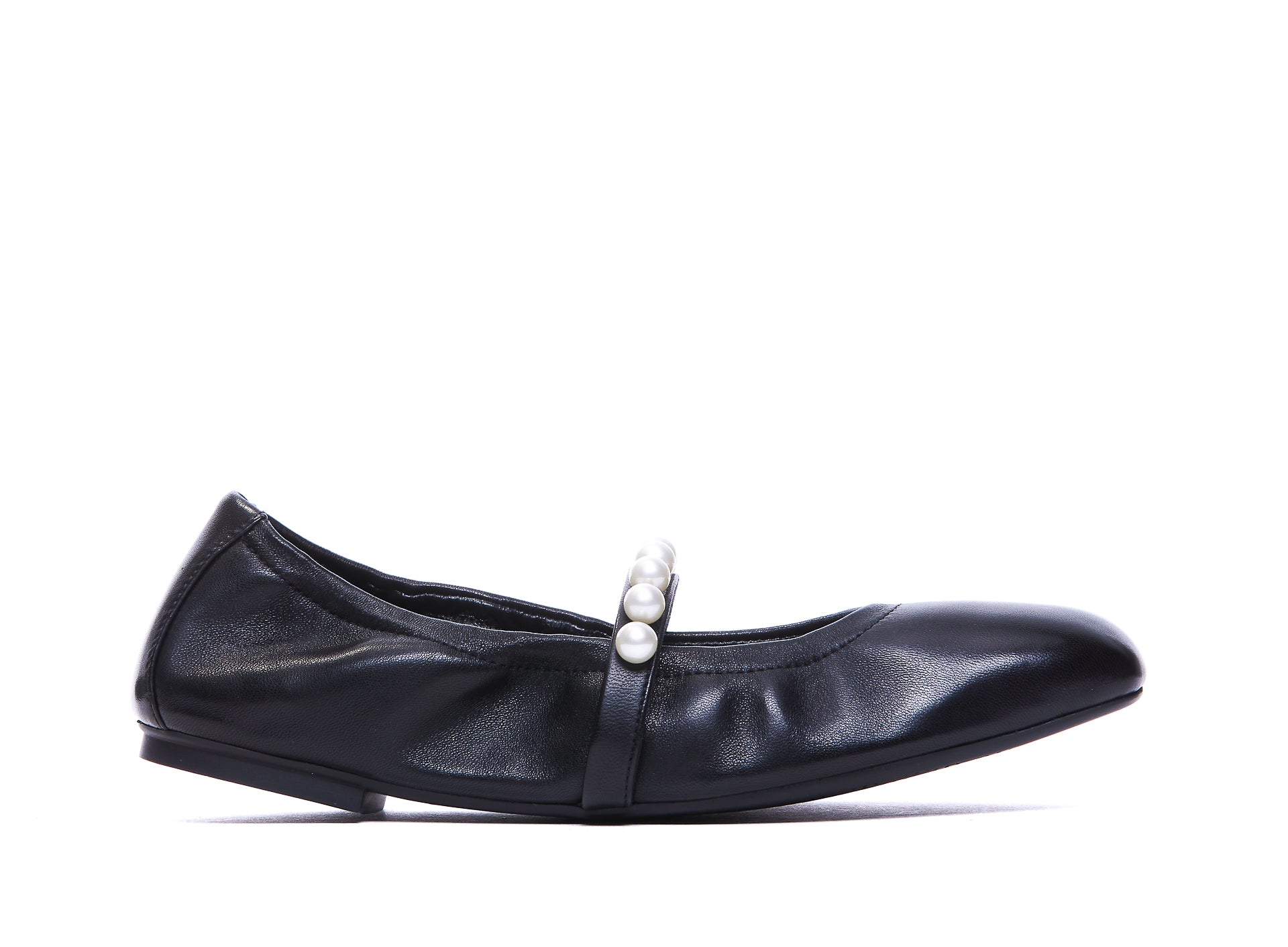 Stuart Weitzman Flat Shoes Black Leather