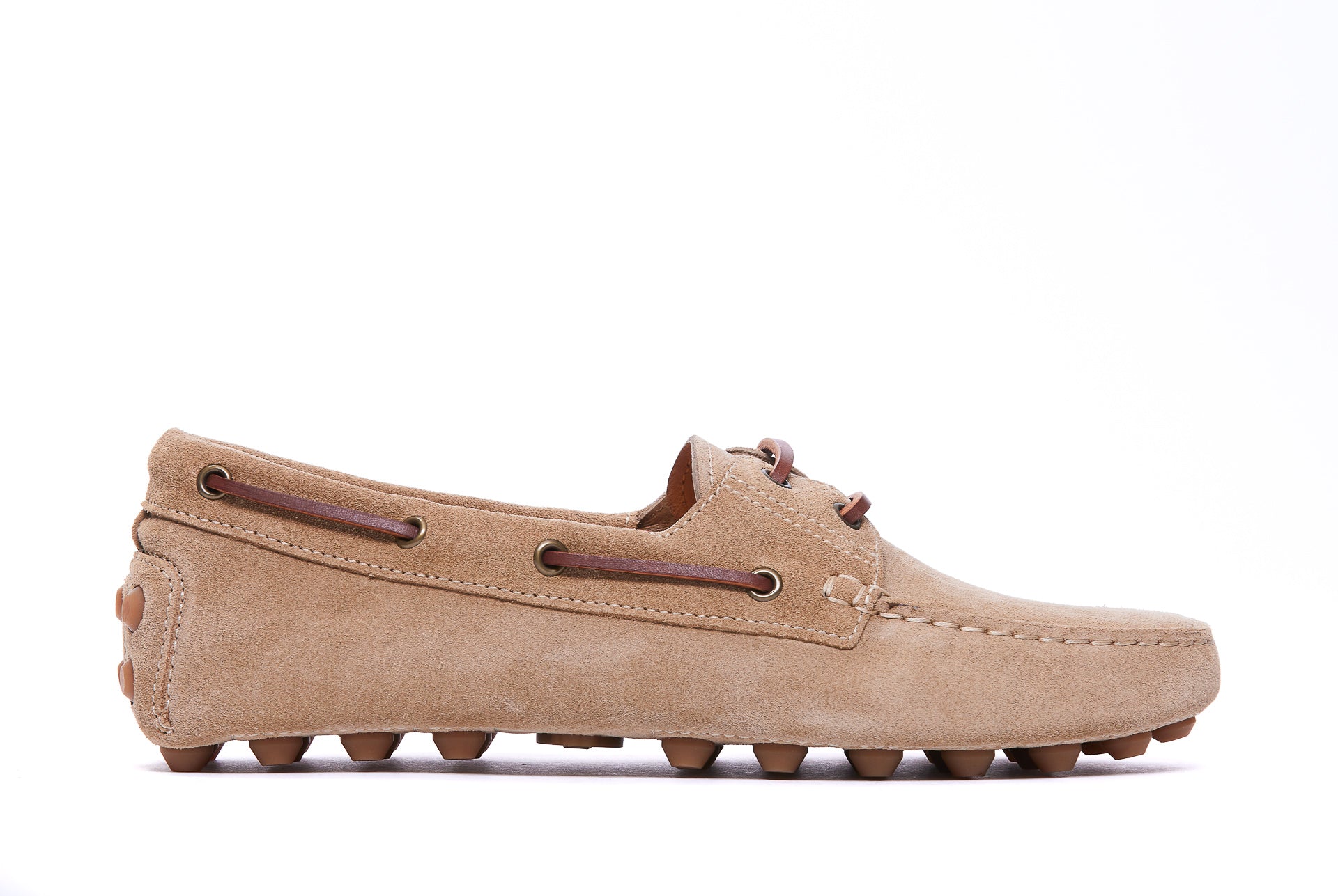 Tods Flat Shoes Beige Suede
