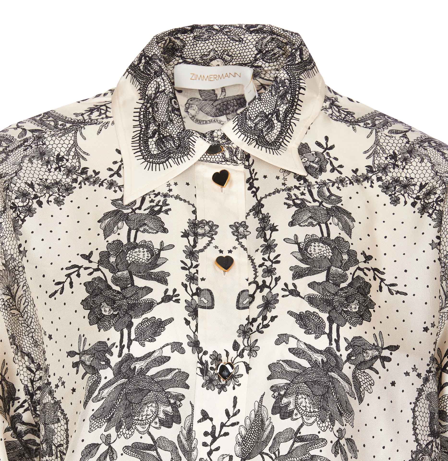 Zimmermann Shirts Grey Silk