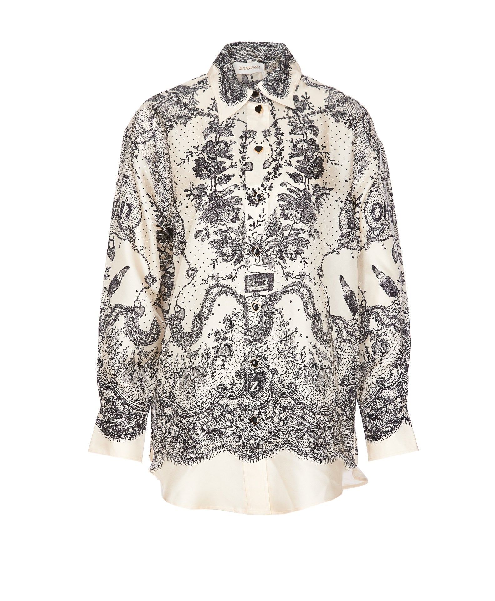 Zimmermann Shirts Grey Silk