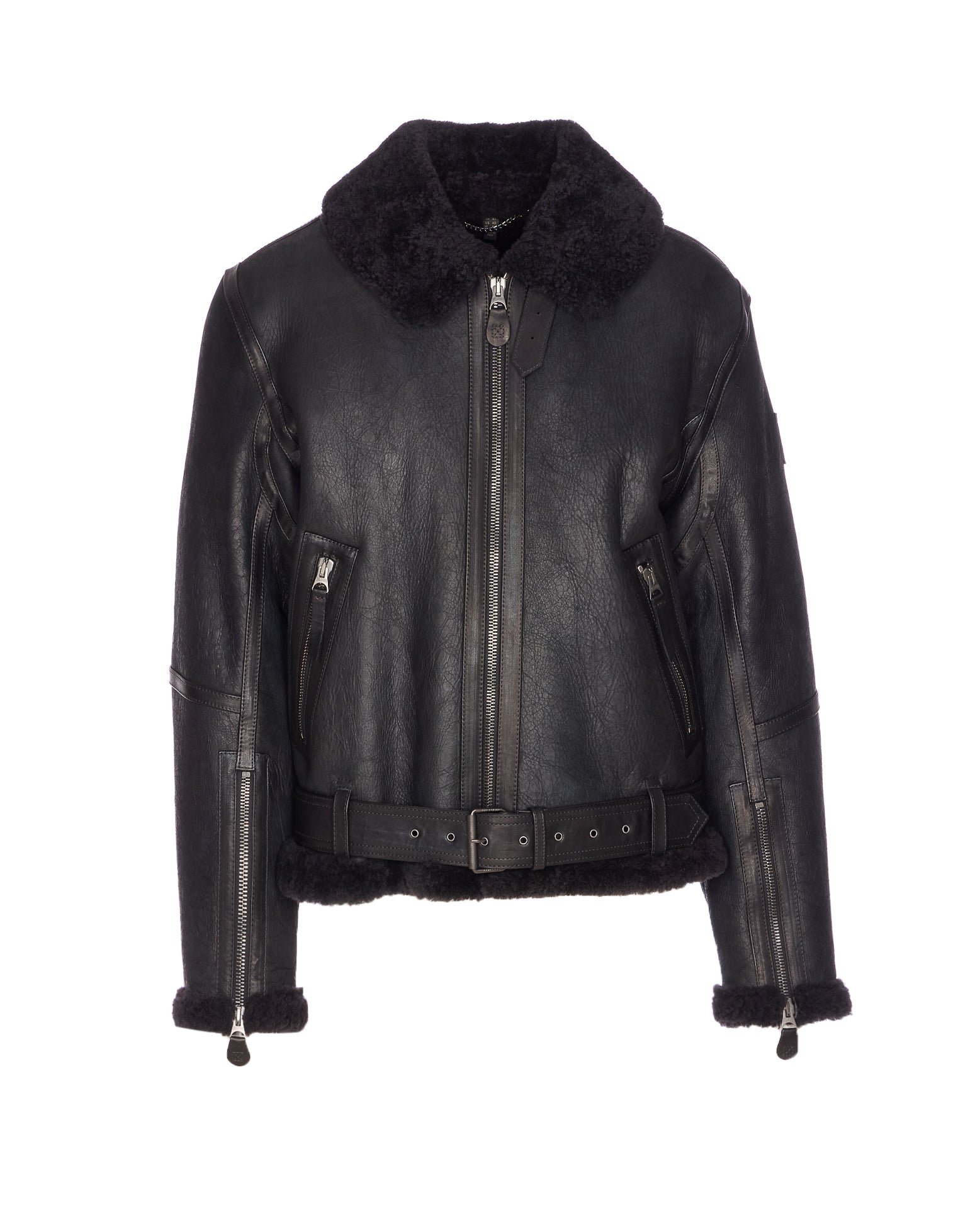 Belstaff Jackets Black Real Fur