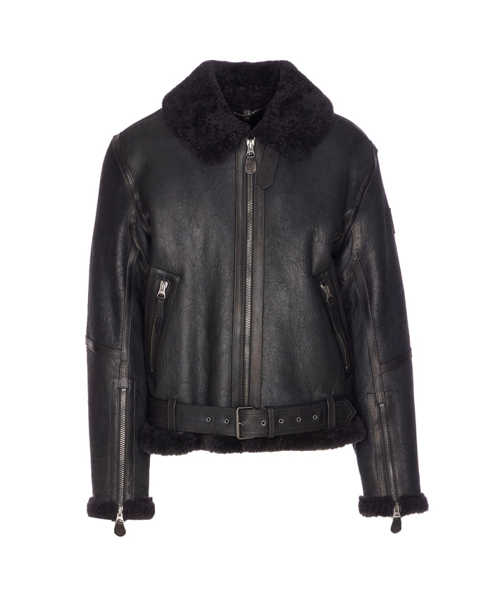 Belstaff Jackets Black Real Fur