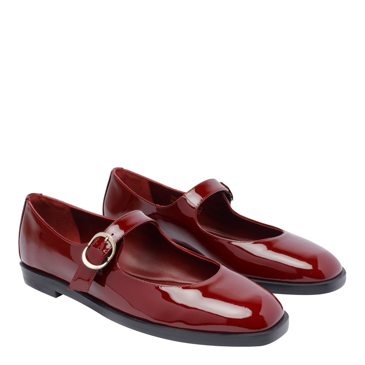 Stuart Weitzman Flat Shoes Red Patent Leather/leather Sole
