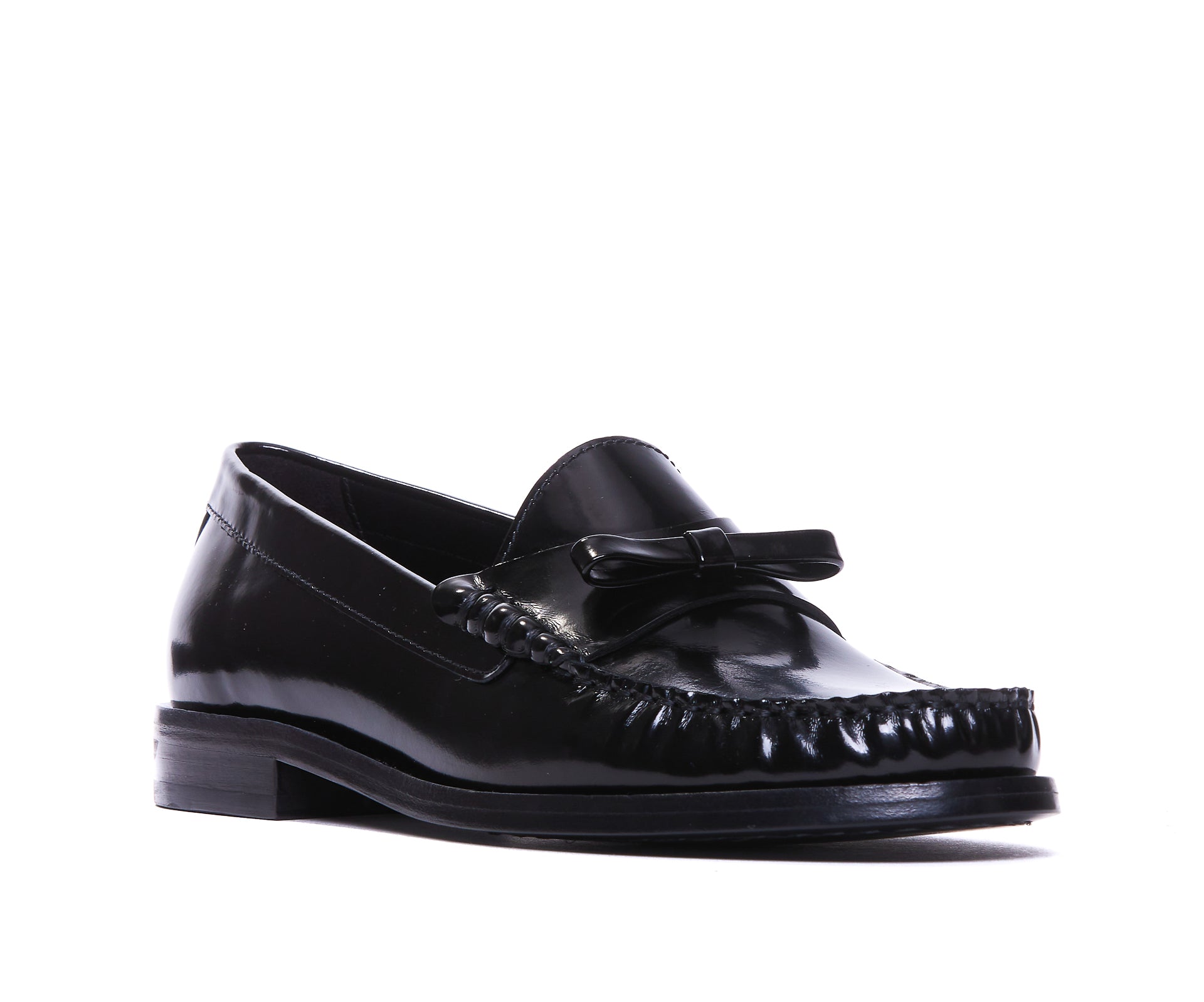 Stuart Weitzman Flat Shoes Black Calf Leather/leather Sole