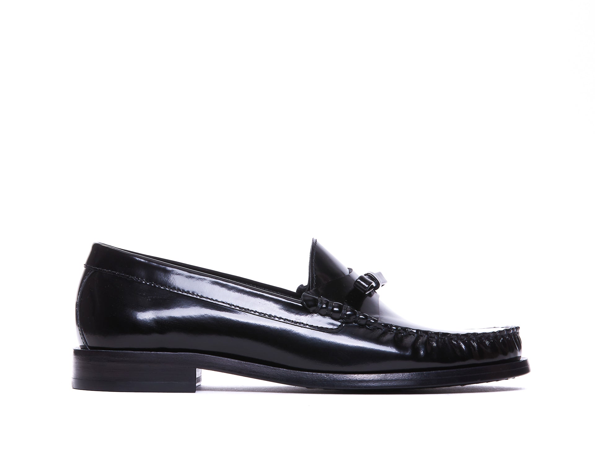 Stuart Weitzman Flat Shoes Black Calf Leather/leather Sole