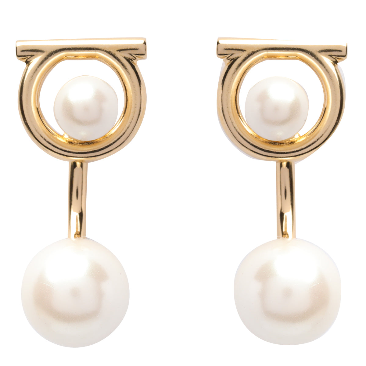 Ferragamo Bijoux Golden Brass Plexiglass