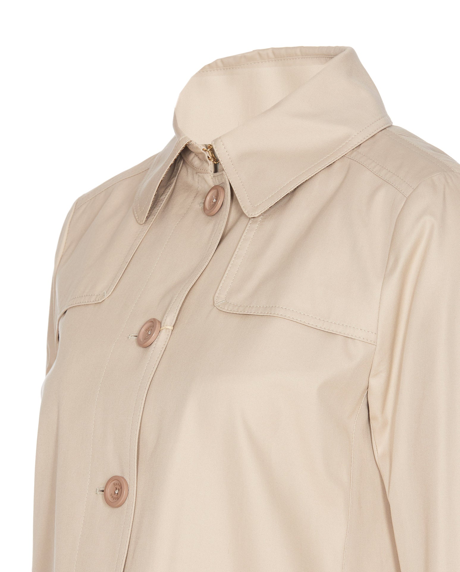 Herno Coats Beige Cotton