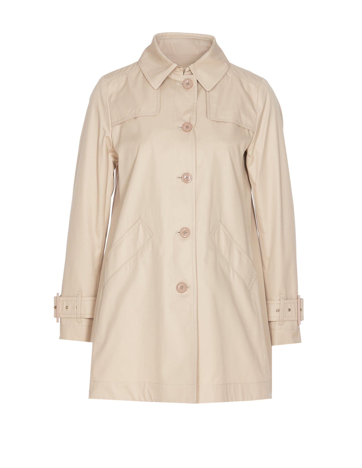 Herno Coats Beige Cotton