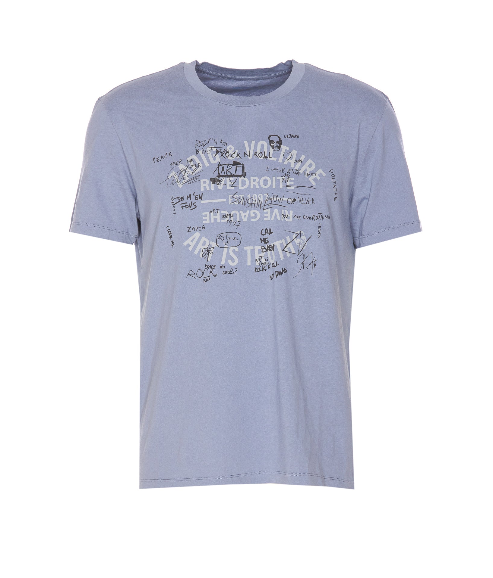 Zadig & Voltaire T-Shirts And Polos Blue Cotton