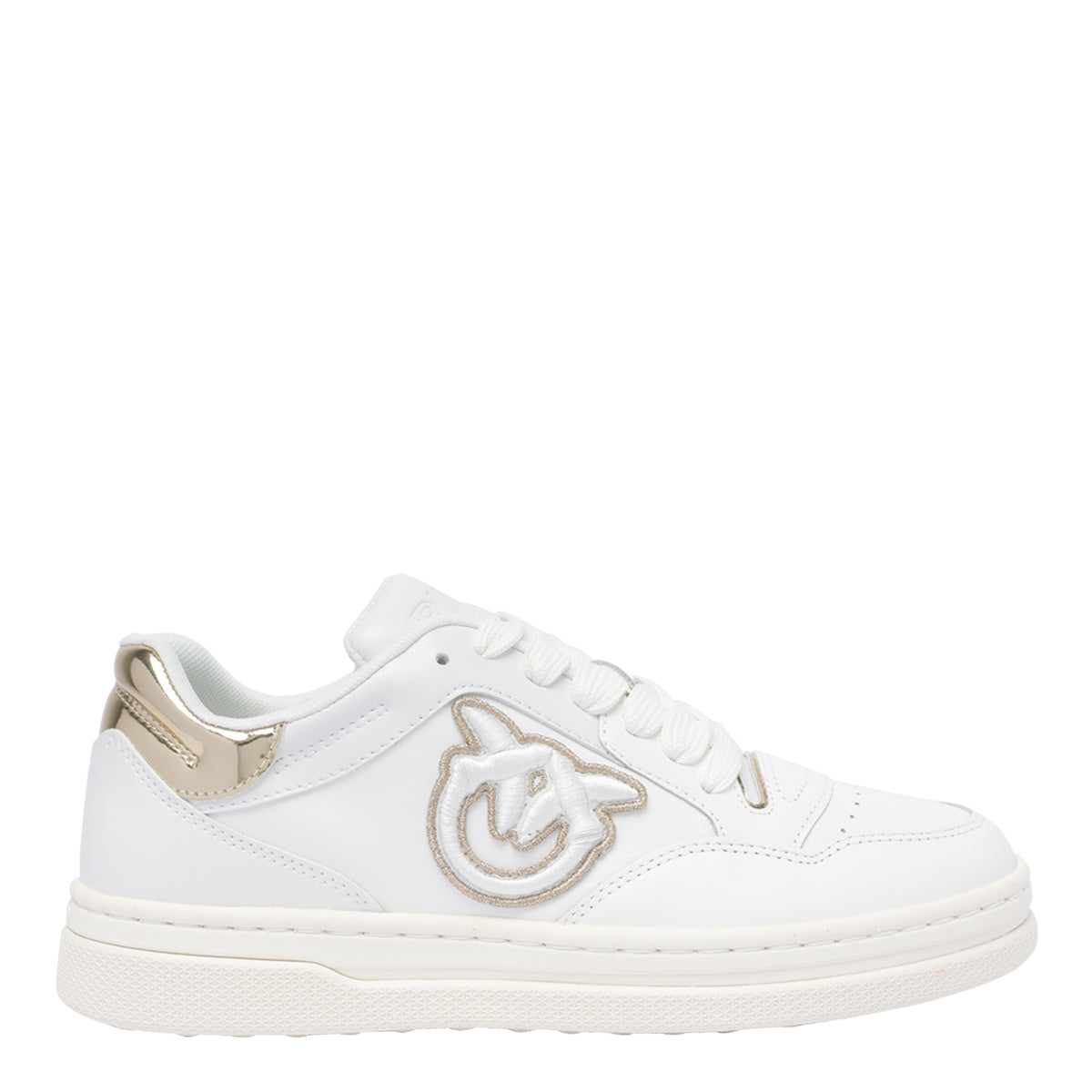 Pinko Sneakers White Calf Leather/rubber Sole