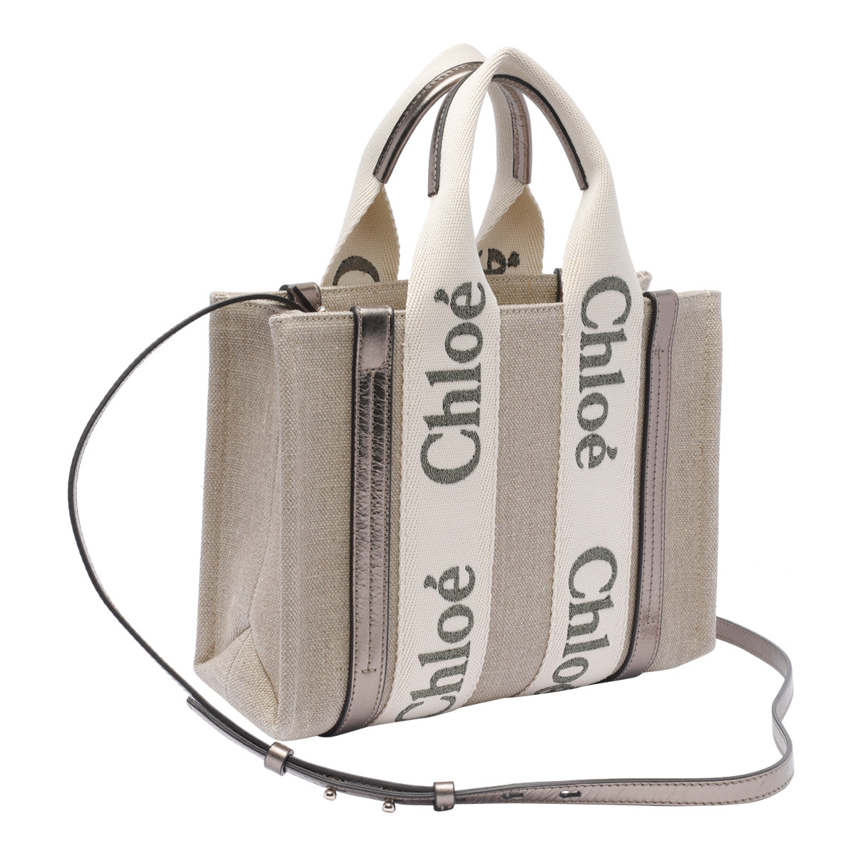 Chloè Bags Grey Linen Calf Leather