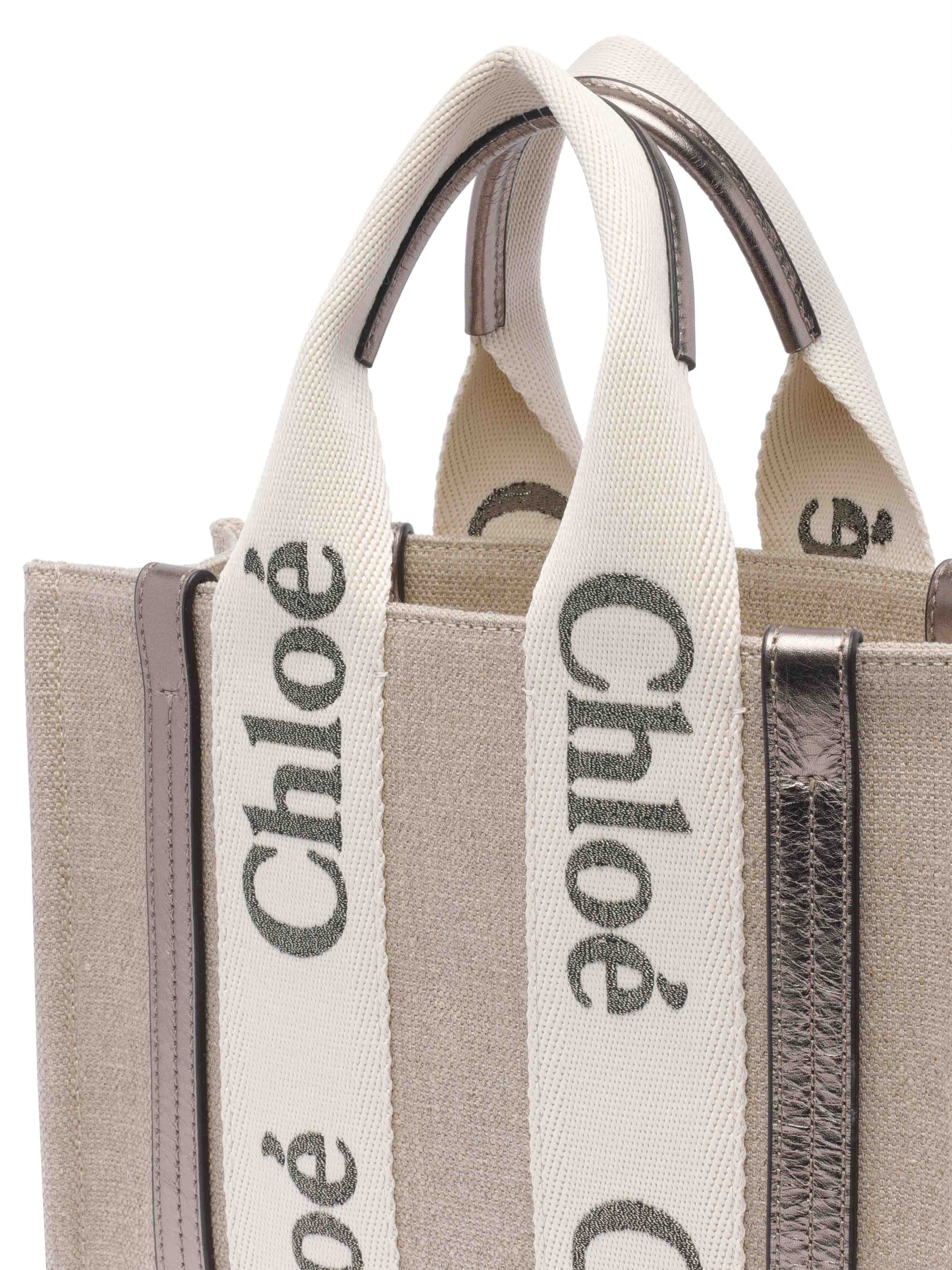 Chloè Bags Grey Linen Calf Leather