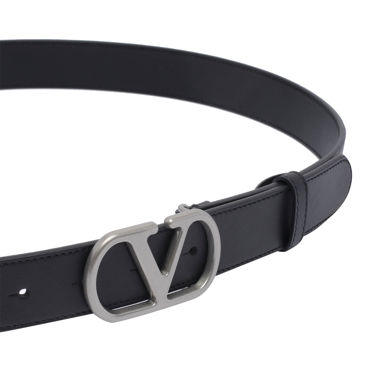 Valentino Garavani Belts Black Calf Leather