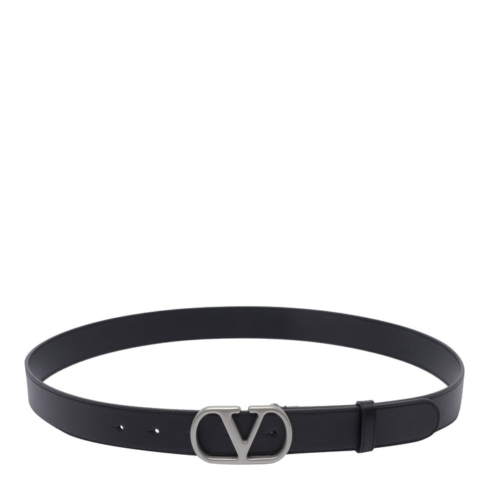 Valentino Garavani Belts Black Calf Leather