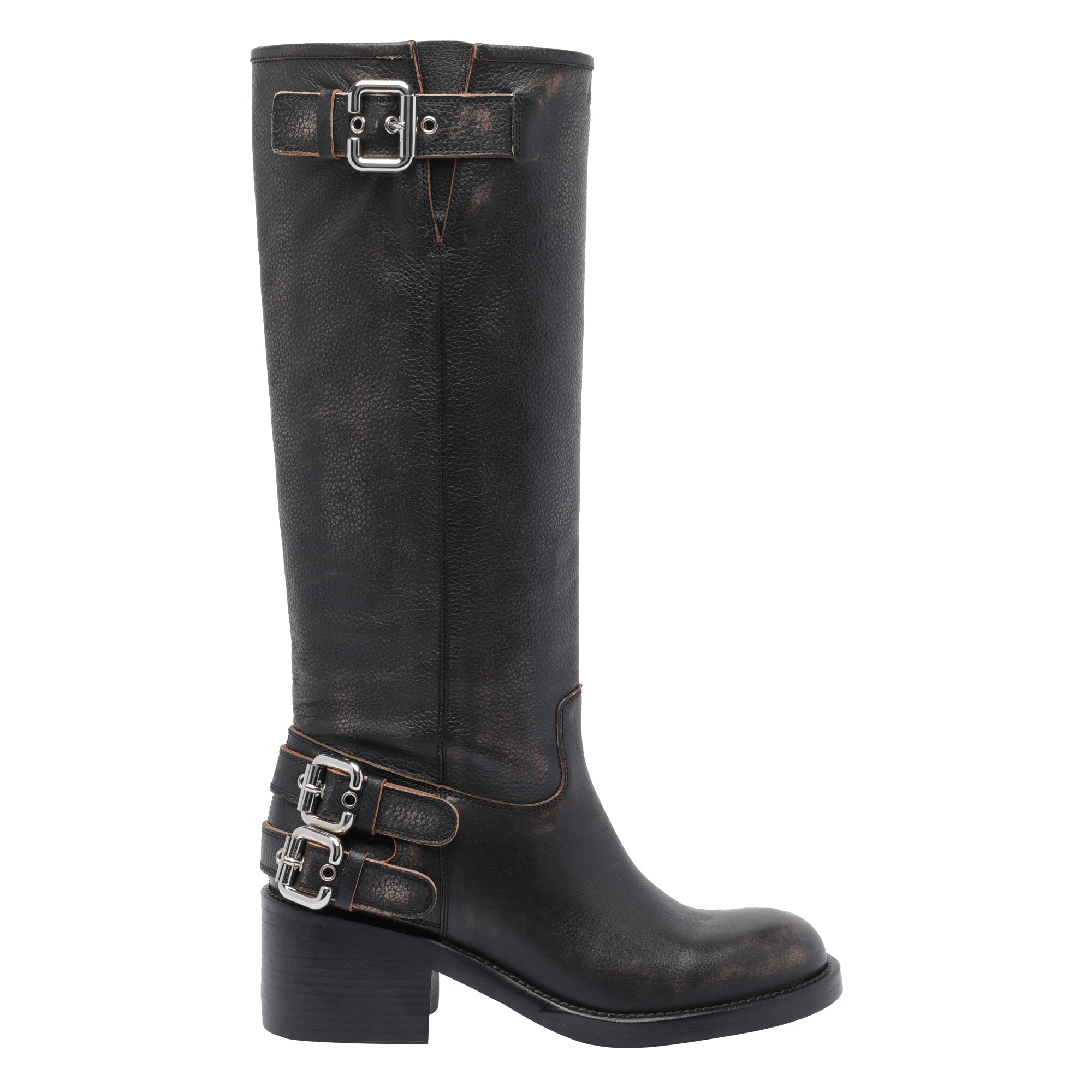 Chloè Boots Black Calf Leather/rubber Sole