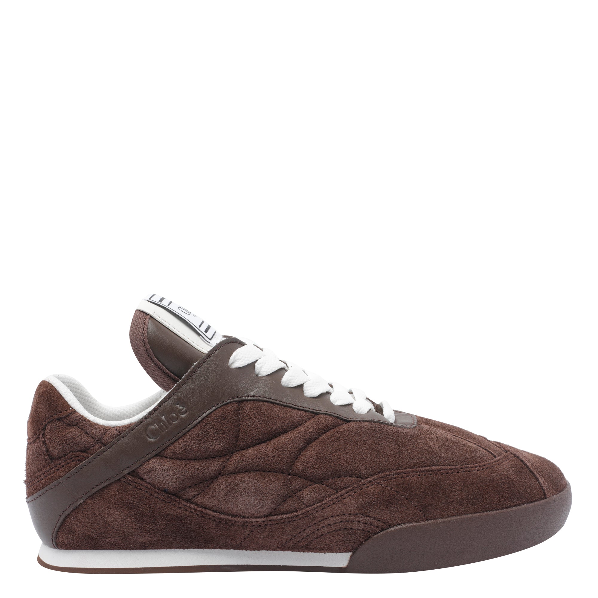 Chloè Sneakers Brown Leather Fabric Rubber Sole