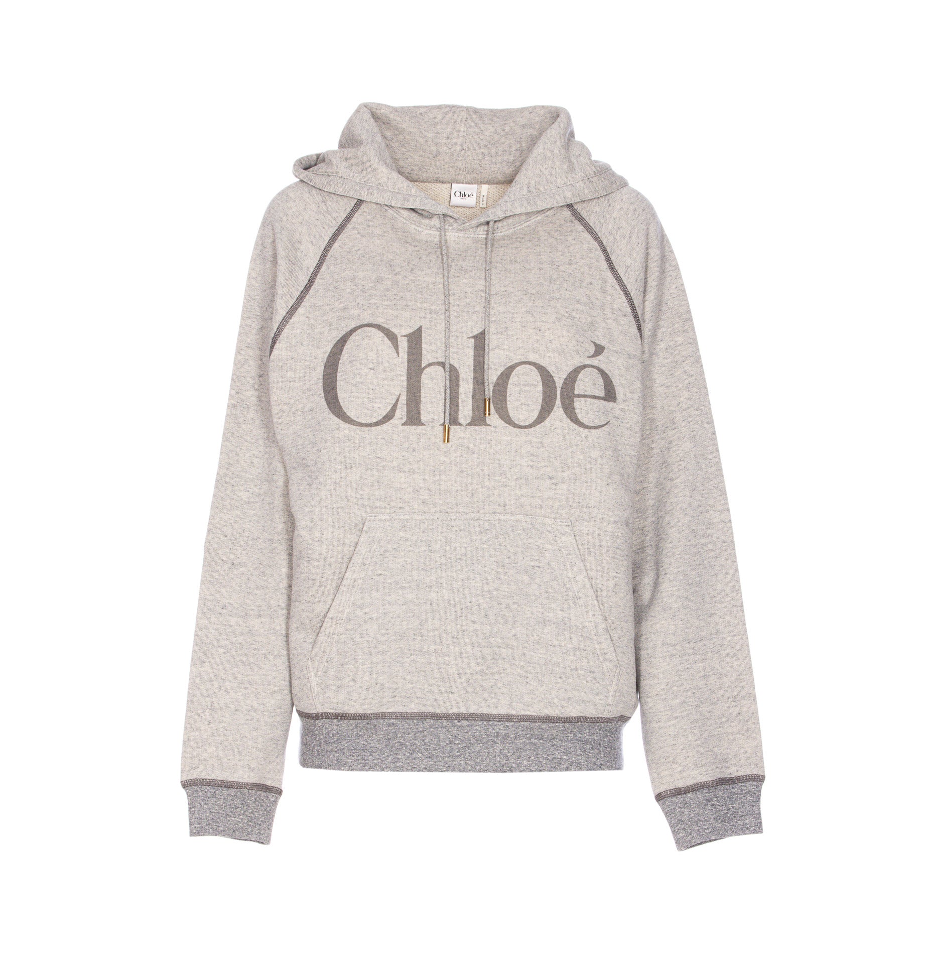 Chloè Sweaters Grey Cotton