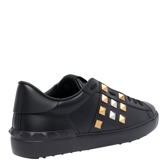 Valentino Garavani Sneakers Black Calf Leather/rubber Sole