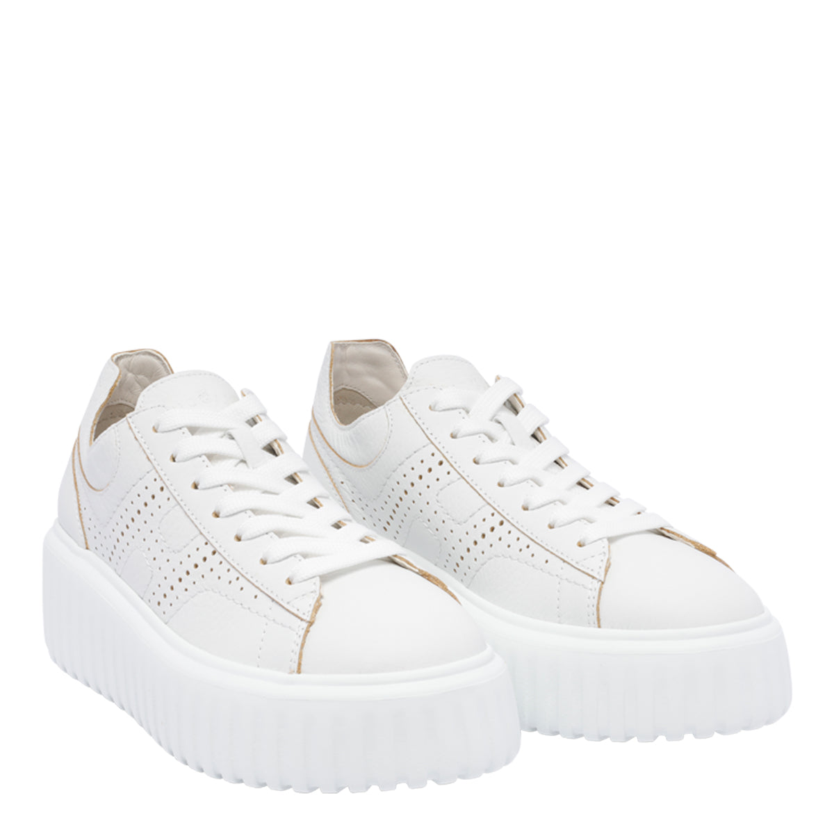 Hogan Sneakers White Calf Leather/rubber Sole