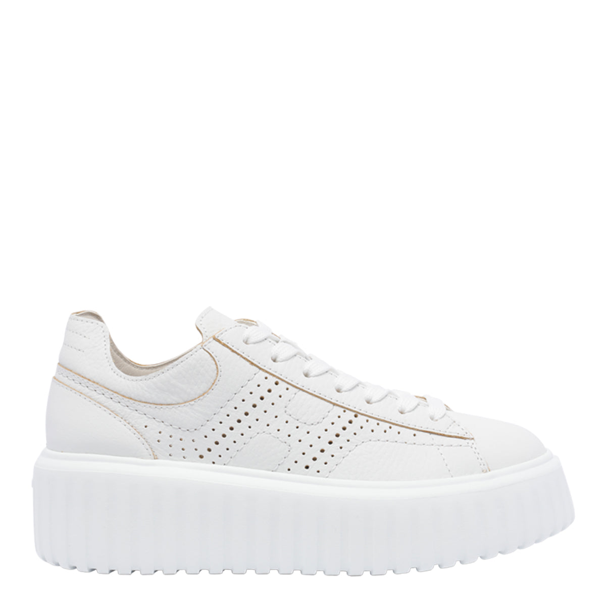 Hogan Sneakers White Calf Leather/rubber Sole