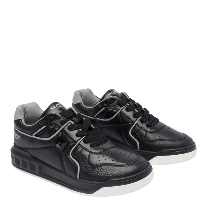 Valentino Garavani Sneakers Black Calf Leather/rubber Sole