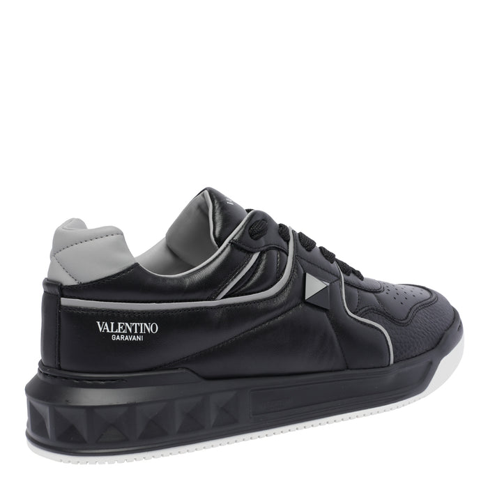Valentino Garavani Sneakers Black Calf Leather/rubber Sole