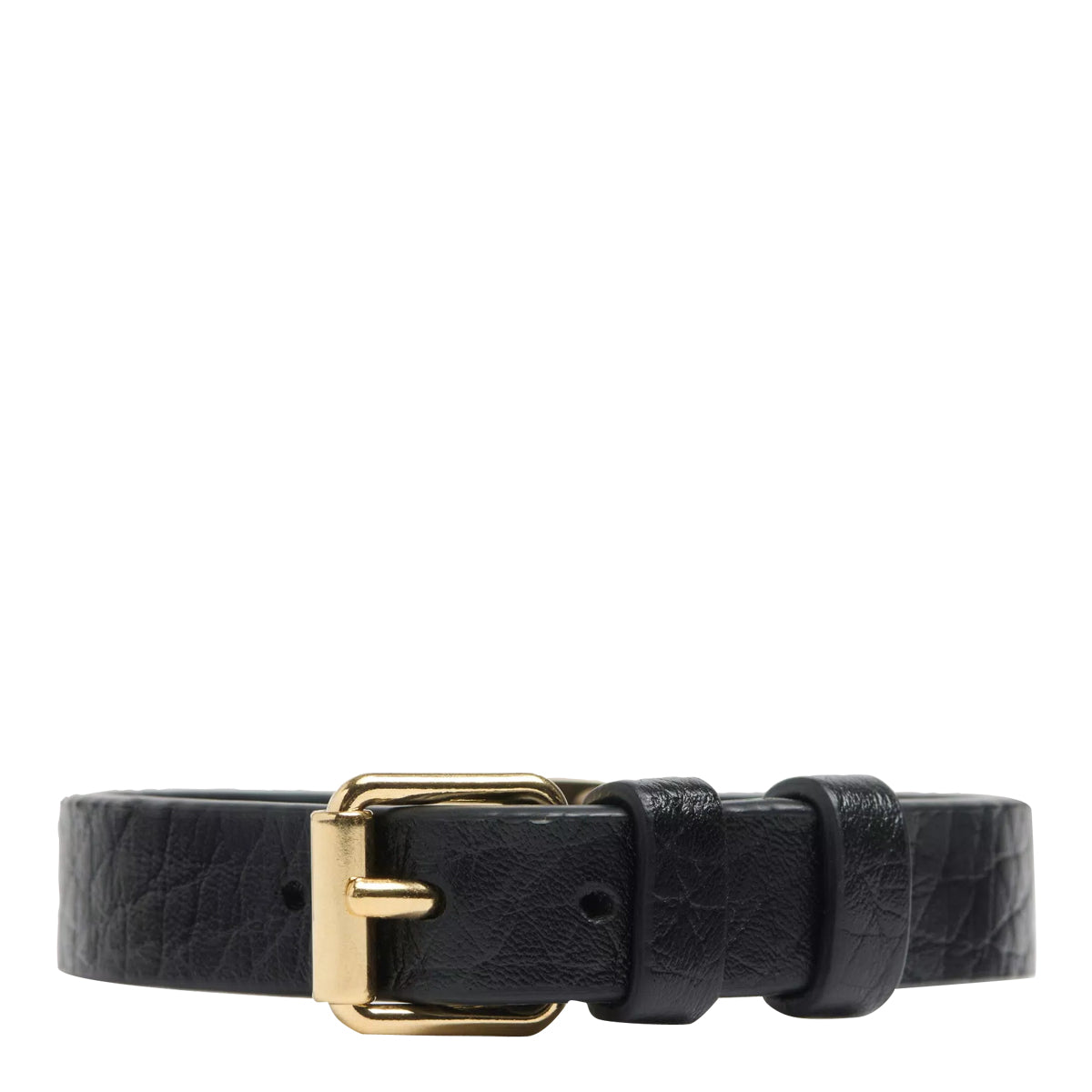 Valentino Garavani Bijoux Black Calf Leather Brass
