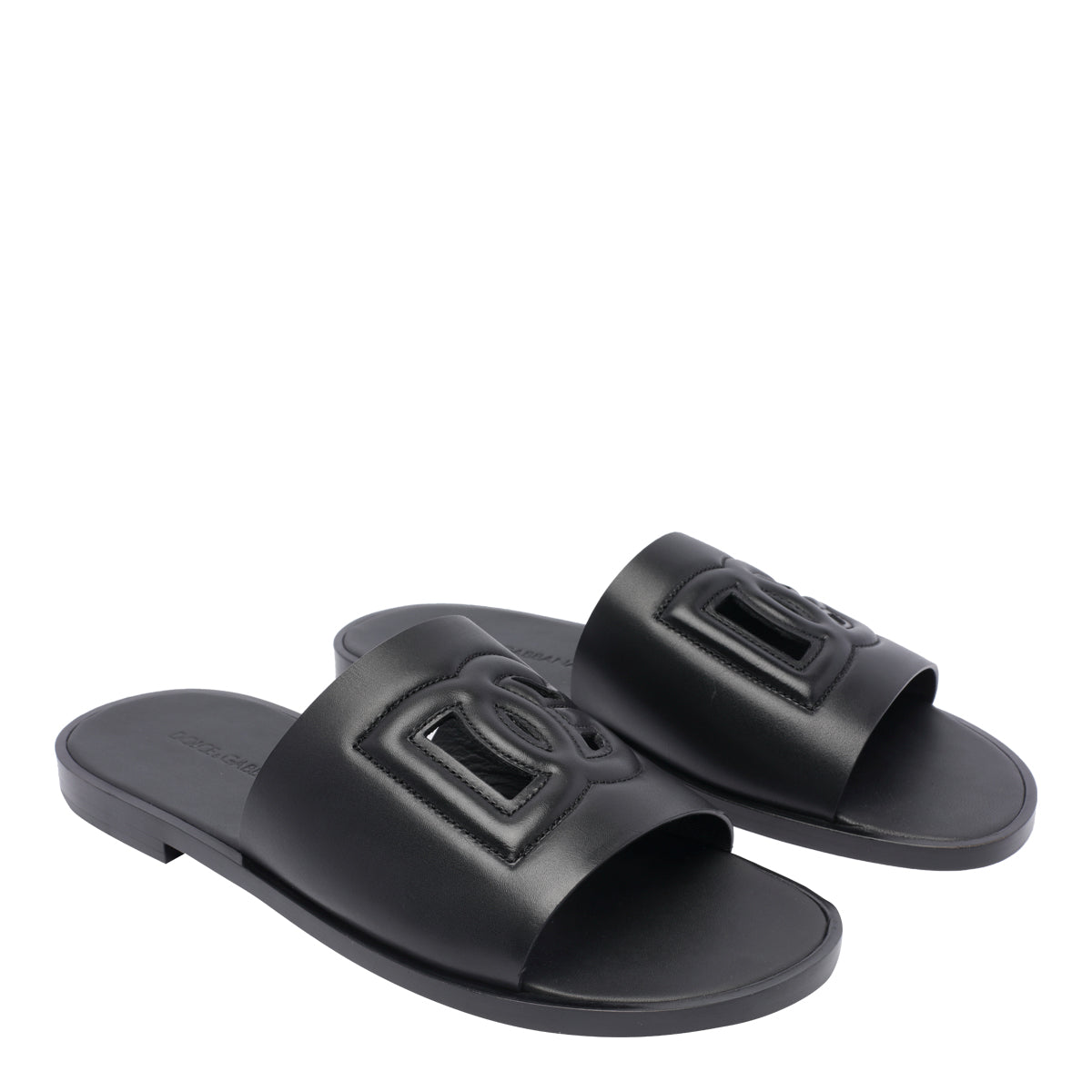 Dolce & Gabbana Sandals Black Calf Leather/leather Sole