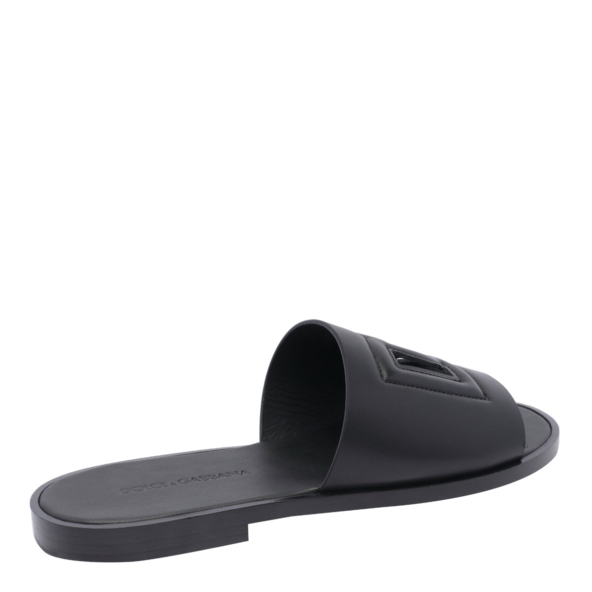 Dolce & Gabbana Sandals Black Calf Leather/leather Sole