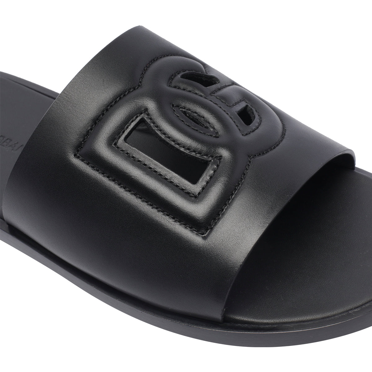 Dolce & Gabbana Sandals Black Calf Leather/leather Sole