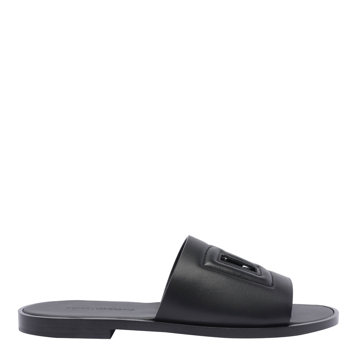 Dolce & Gabbana Sandals Black Calf Leather/leather Sole