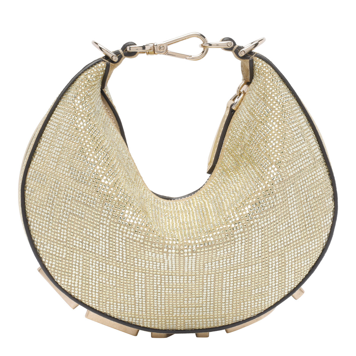 Fendi Bags Gold Calf Leather Crystal