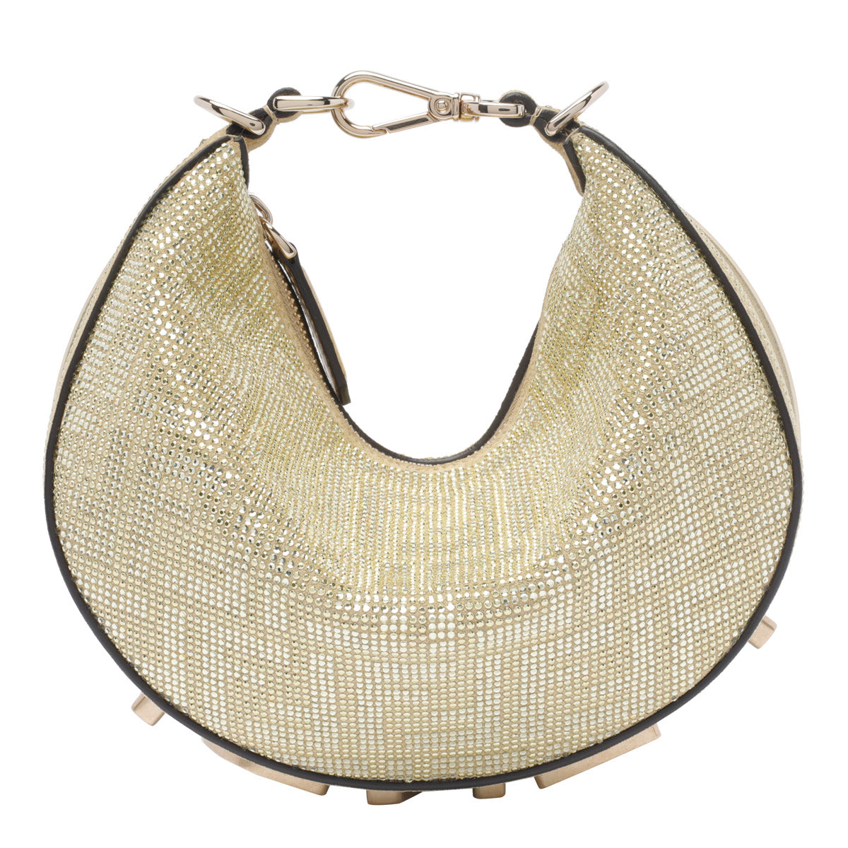 Fendi Bags Gold Calf Leather Crystal