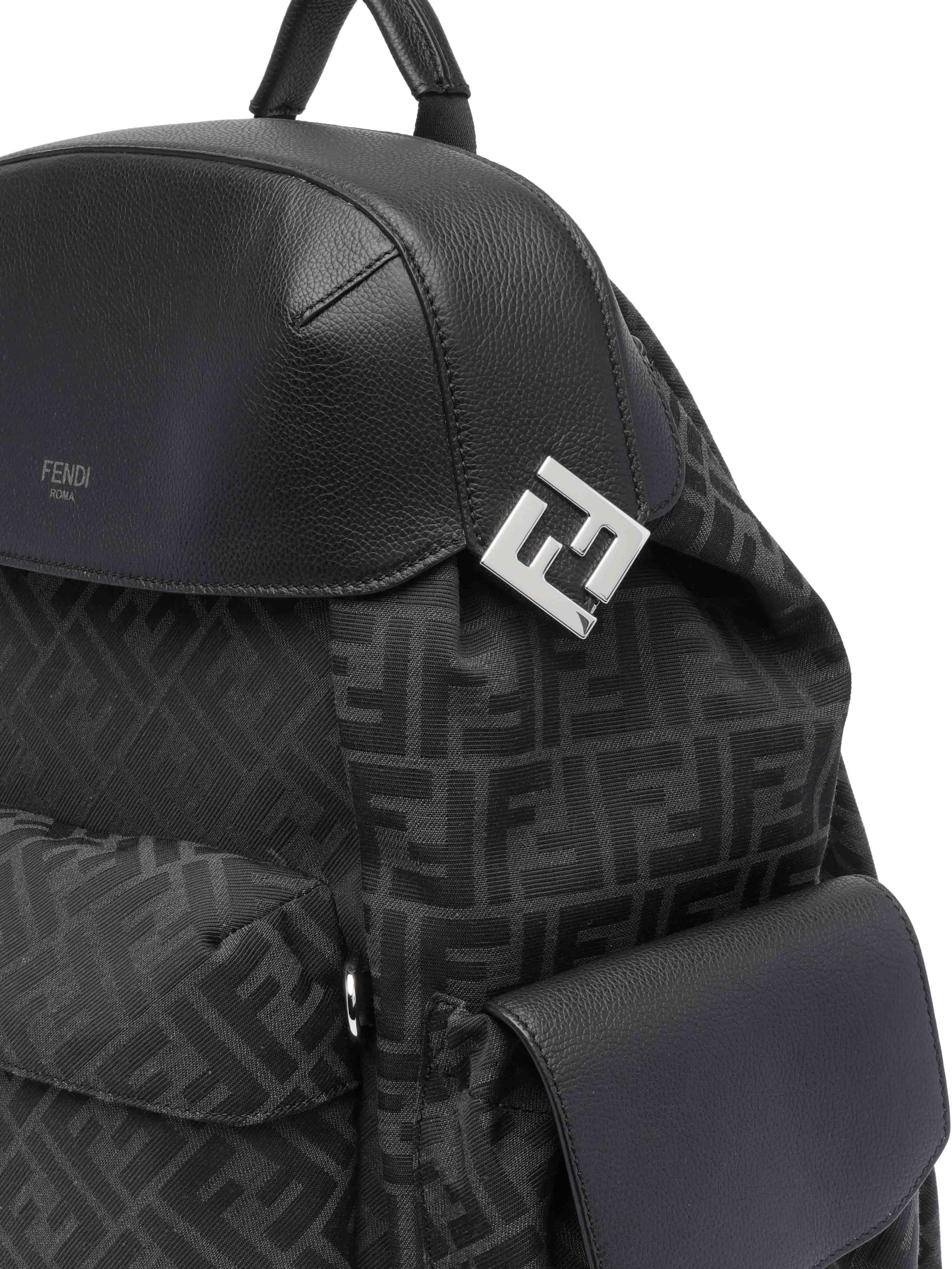 Fendi Bags Black Fabric Calf Leather