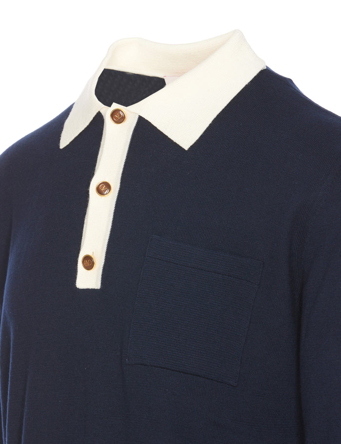 Valentino Garavani T-Shirts And Polos Blue Cotton