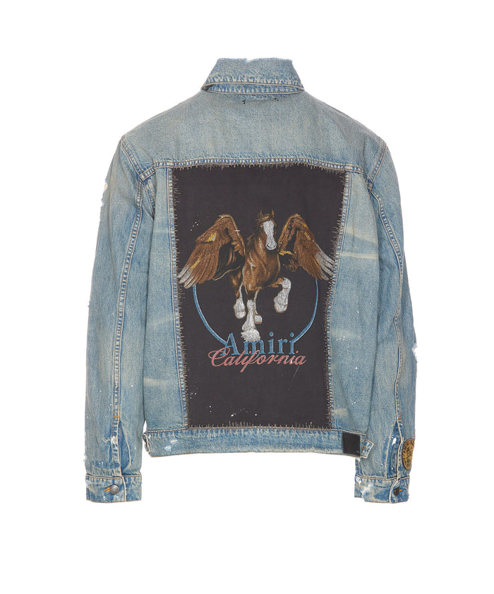 Amiri Jackets Blue Cotton