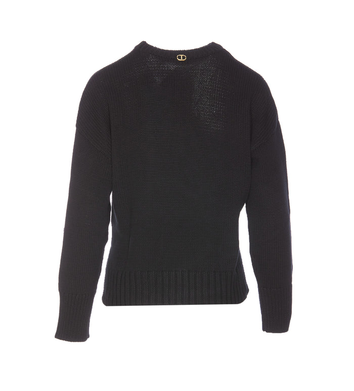 Twin-Set Sweaters Black Cotton