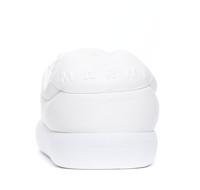 Marni Sneakers White Calf Leather/ Rubber Sole