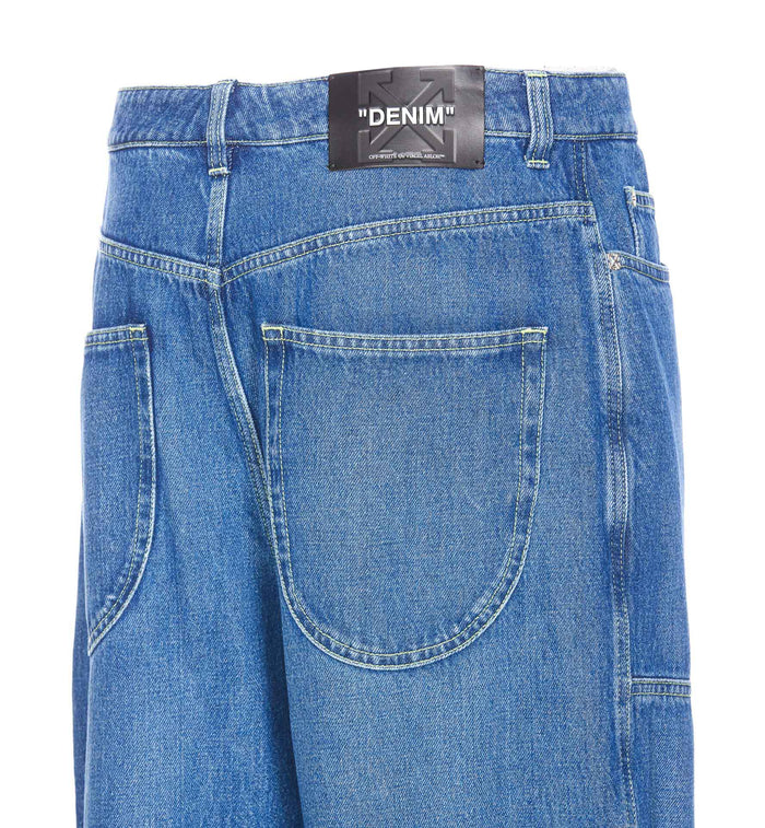 Off White Jeans Blue Cotton