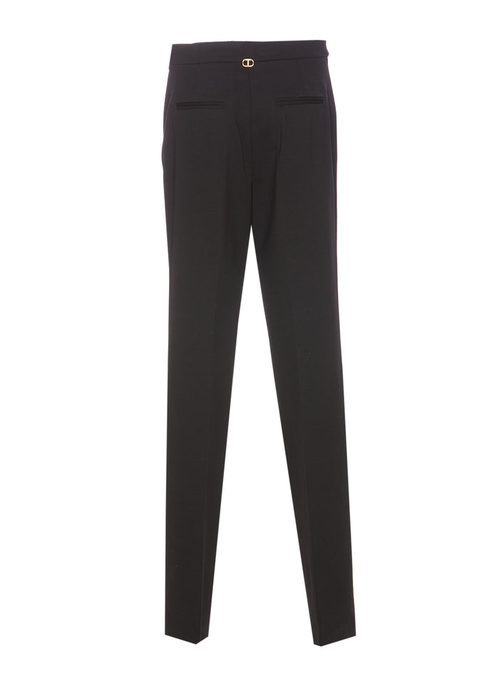 Twin-Set Trousers Black Viscose