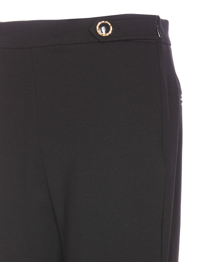 Twin-Set Trousers Black Viscose
